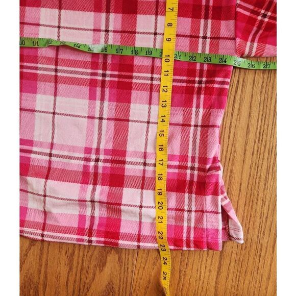 Joy Spun super soft pajamas bright hot pink plaid - Picture 3 of 7